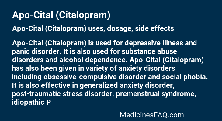 Apo-Cital (Citalopram)