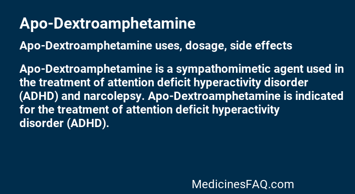 Apo-Dextroamphetamine