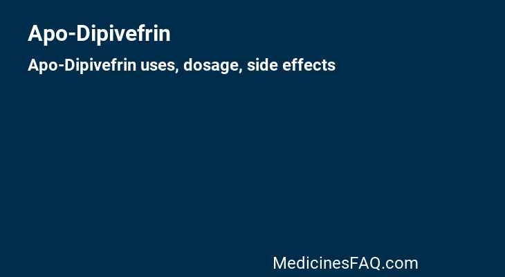 Apo-Dipivefrin