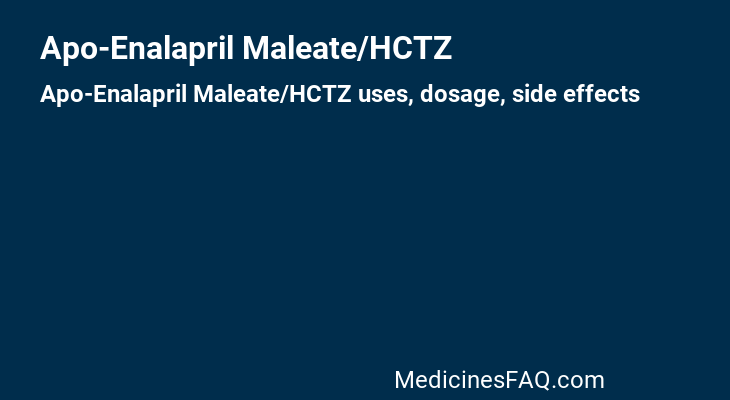 Apo-Enalapril Maleate/HCTZ