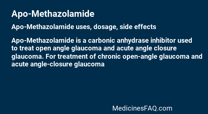 Apo-Methazolamide