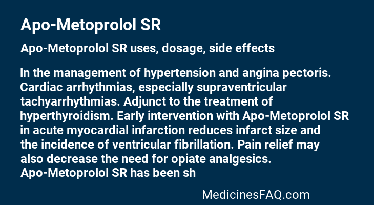 Apo-Metoprolol SR