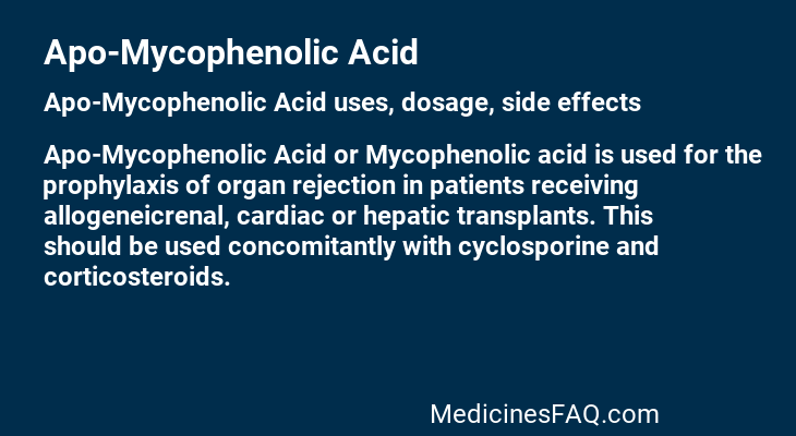 Apo-Mycophenolic Acid