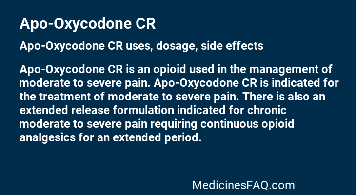 Apo-Oxycodone CR