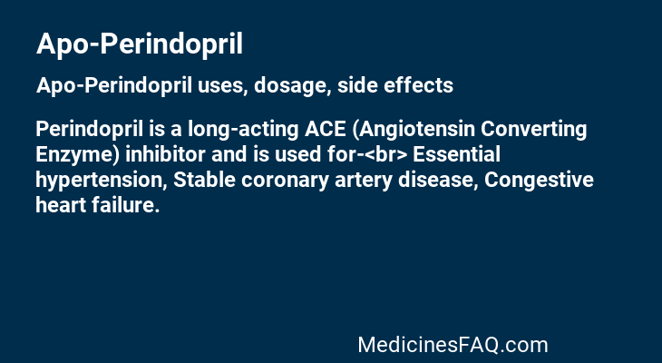 Apo-Perindopril