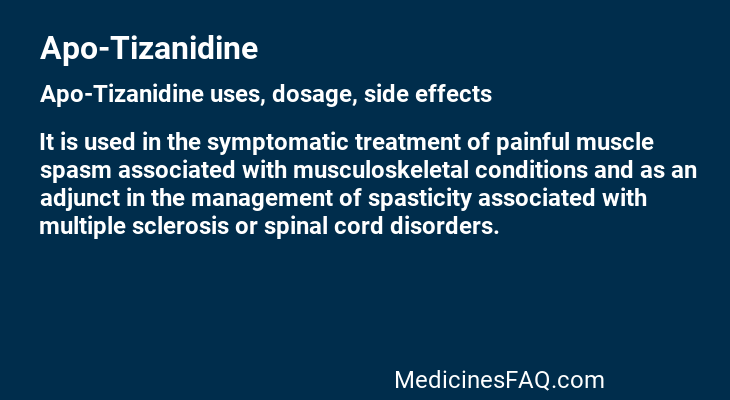 Apo-Tizanidine