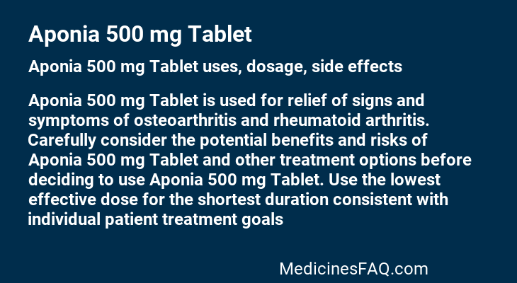 Aponia 500 mg Tablet