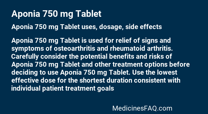 Aponia 750 mg Tablet