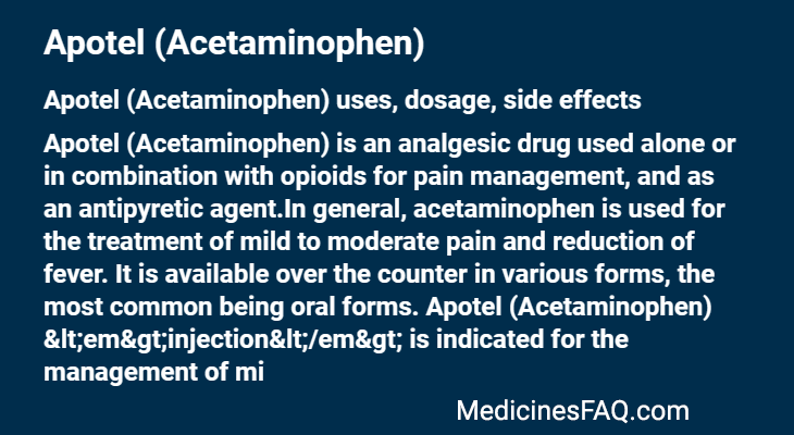 Apotel (Acetaminophen)