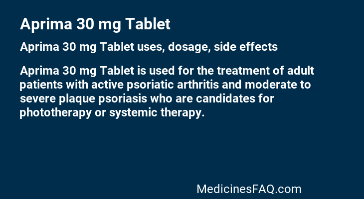 Aprima 30 mg Tablet