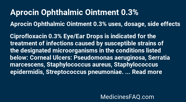 Aprocin Ophthalmic Ointment 0.3%