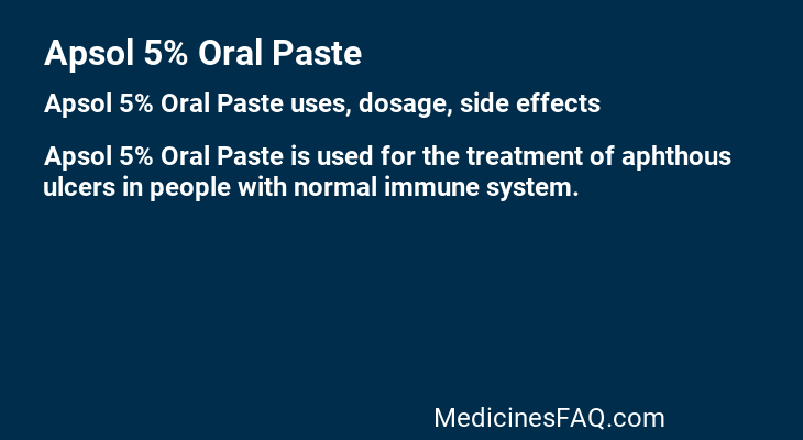 Apsol 5% Oral Paste