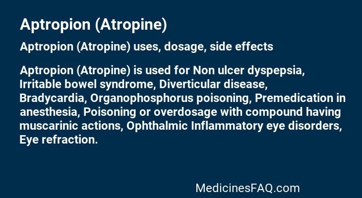 Aptropion (Atropine)
