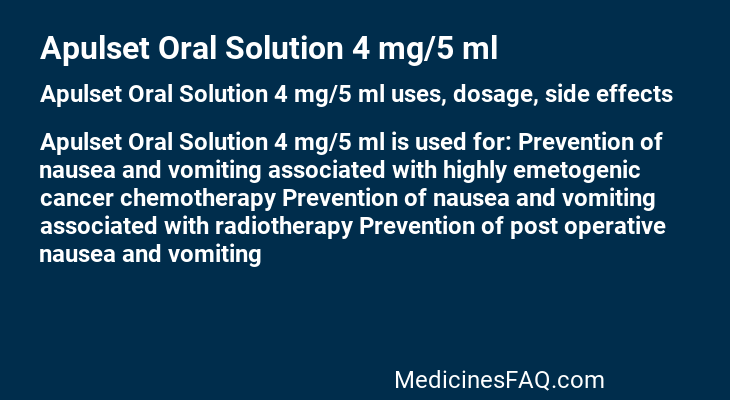 Apulset Oral Solution 4 mg/5 ml