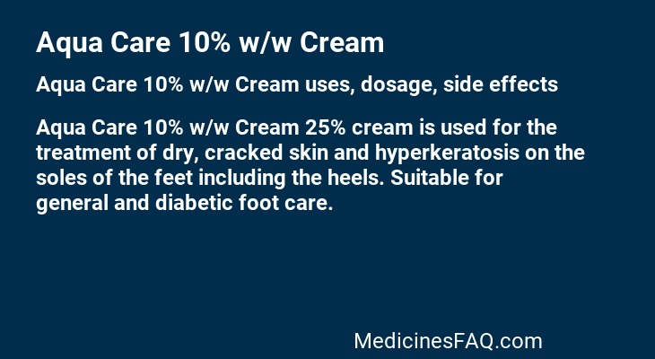 Aqua Care 10% w/w Cream