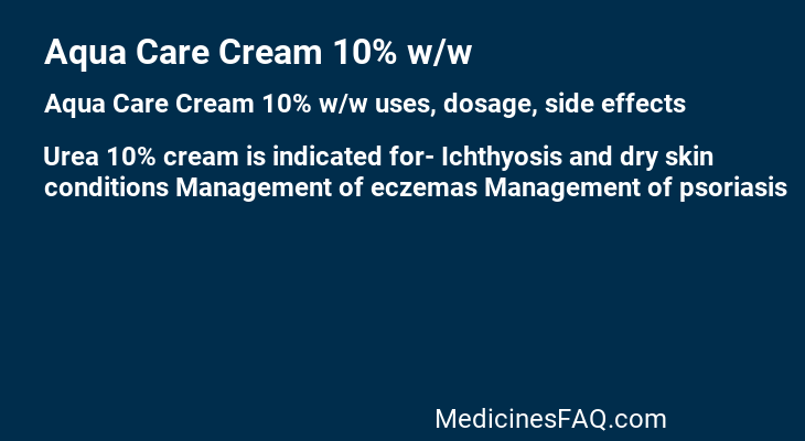 Aqua Care Cream 10% w/w