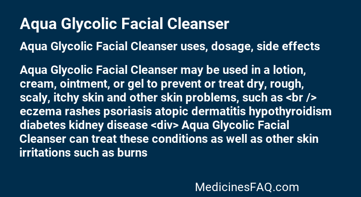 Aqua Glycolic Facial Cleanser