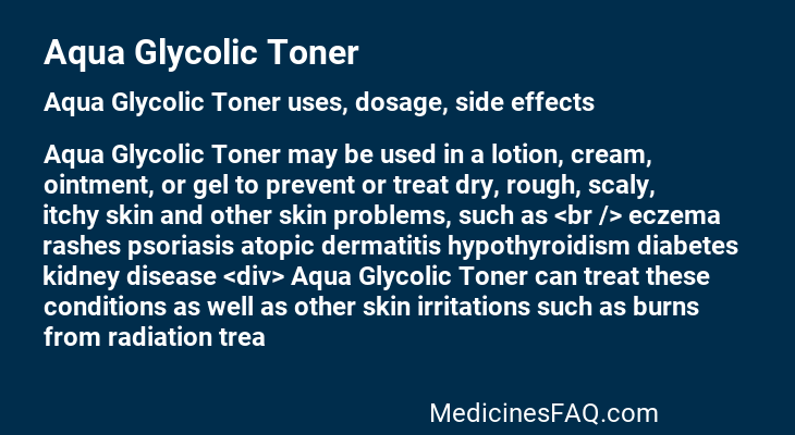 Aqua Glycolic Toner