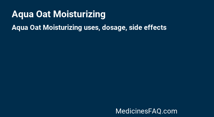 Aqua Oat Moisturizing