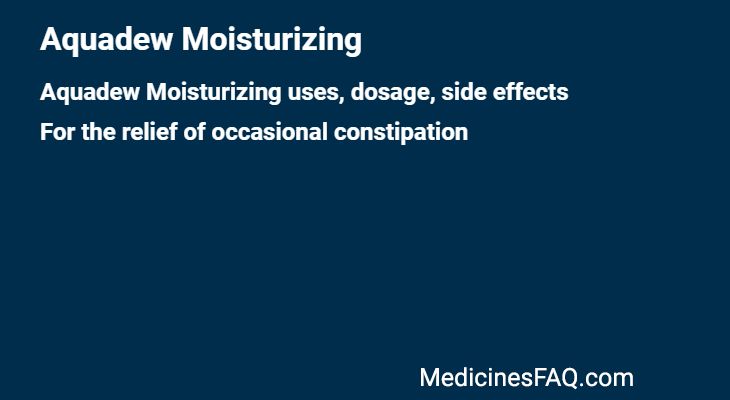 Aquadew Moisturizing