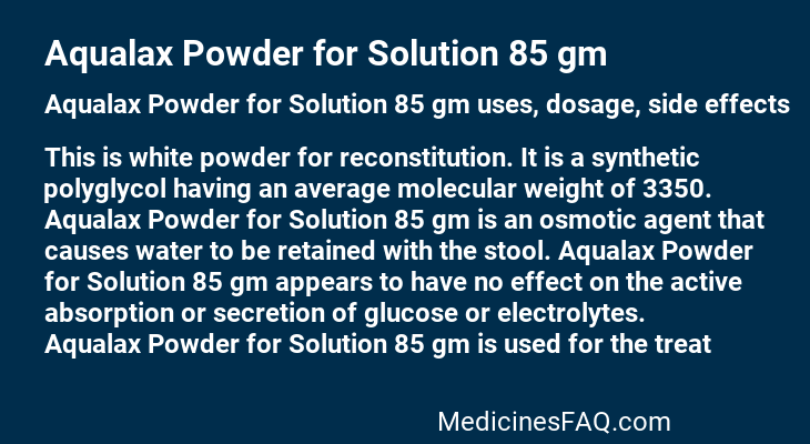 Aqualax Powder for Solution 85 gm