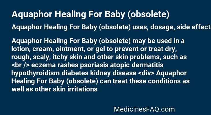 Aquaphor Healing For Baby (obsolete)