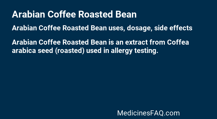 Arabian Coffee Roasted Bean