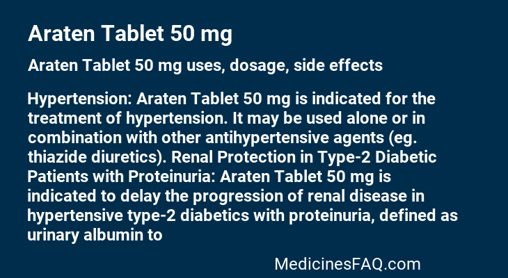 Araten Tablet 50 mg