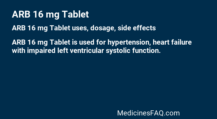 ARB 16 mg Tablet