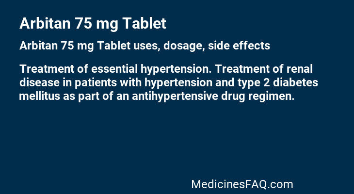 Arbitan 75 mg Tablet