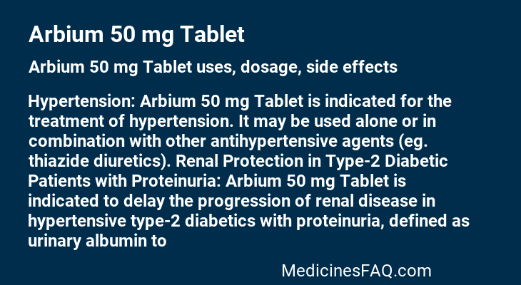 Arbium 50 mg Tablet