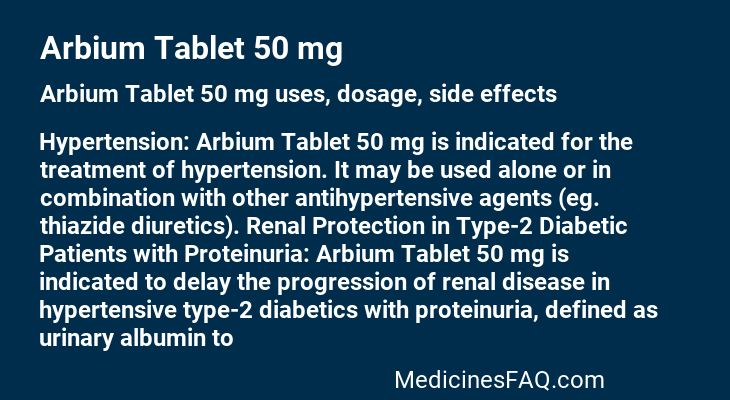 Arbium Tablet 50 mg