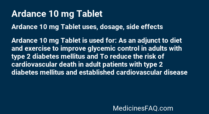 Ardance 10 mg Tablet