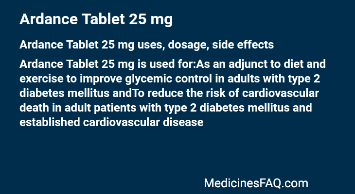 Ardance Tablet 25 mg