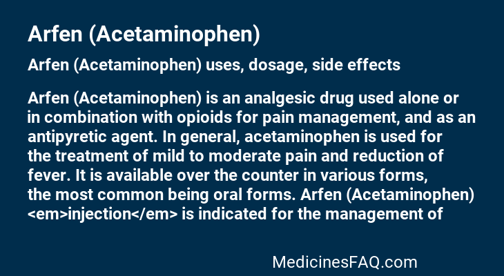 Arfen (Acetaminophen)