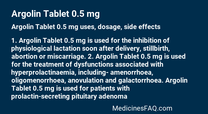 Argolin Tablet 0.5 mg