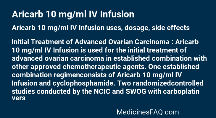 Aricarb 10 mg/ml IV Infusion