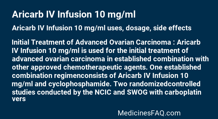 Aricarb IV Infusion 10 mg/ml