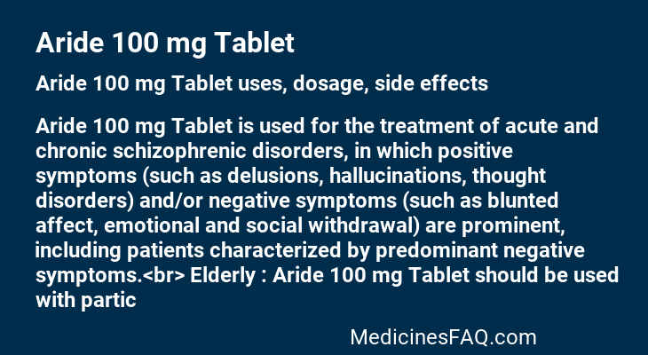 Aride 100 mg Tablet