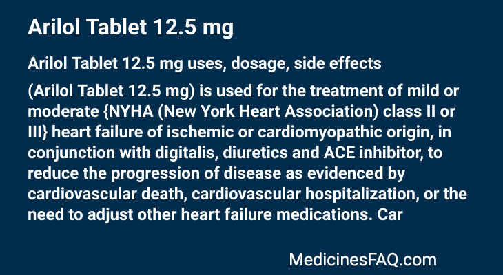 Arilol Tablet 12.5 mg