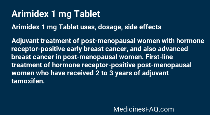 Arimidex 1 mg Tablet