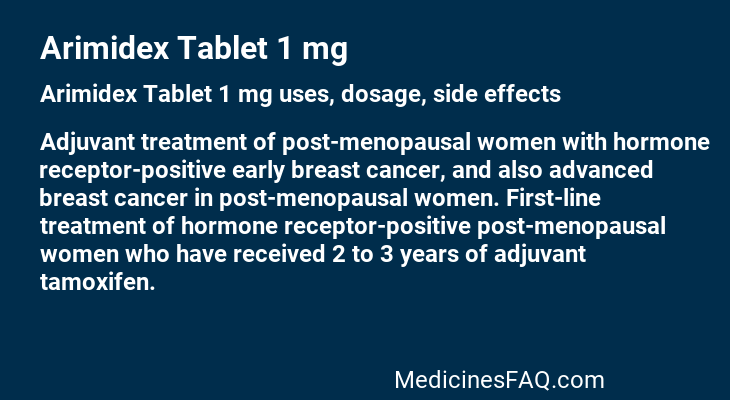 Arimidex Tablet 1 mg