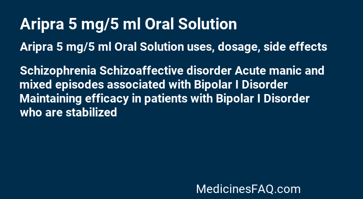 Aripra 5 mg/5 ml Oral Solution