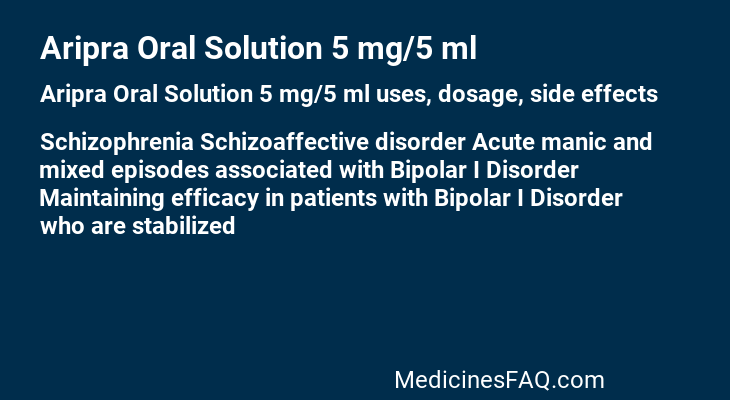 Aripra Oral Solution 5 mg/5 ml