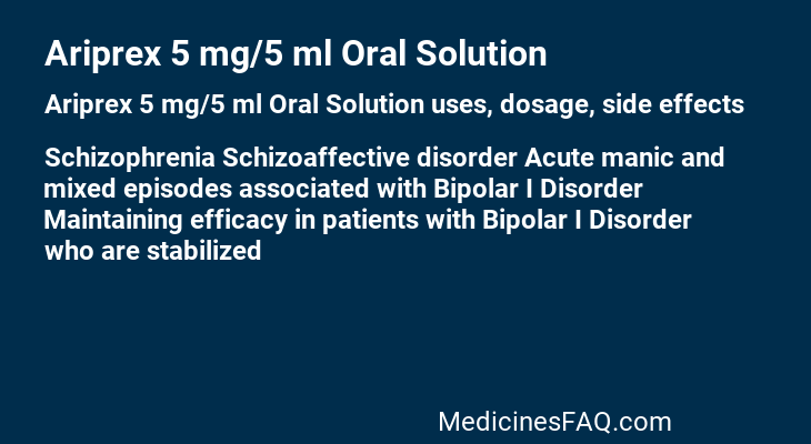 Ariprex 5 mg/5 ml Oral Solution