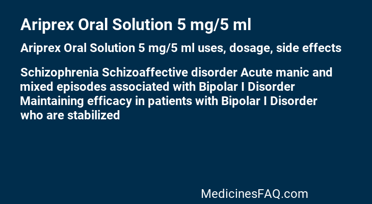 Ariprex Oral Solution 5 mg/5 ml