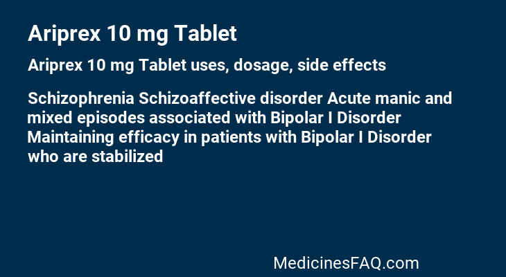 Ariprex 10 mg Tablet