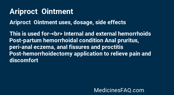 Ariproct  Ointment