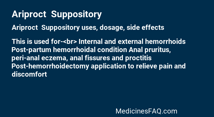 Ariproct  Suppository