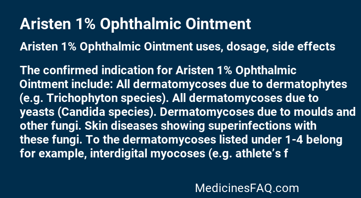 Aristen 1% Ophthalmic Ointment